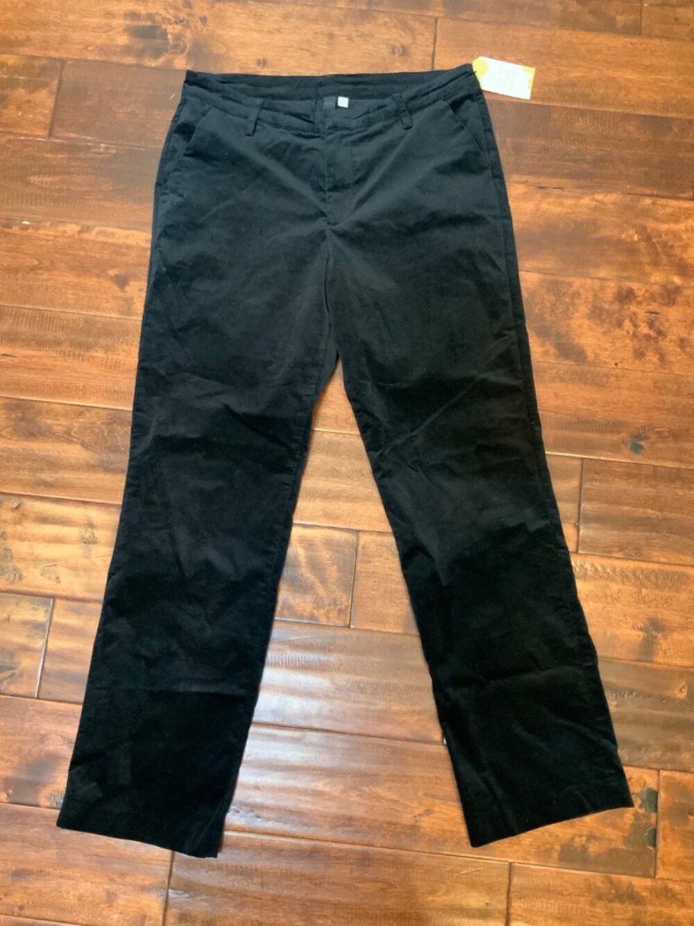 Kut FromThe Kloth Black Velvet Straight Leg Jeans, Size 10